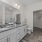 Double sink vanity with granite countertops