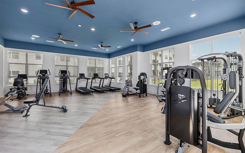 fitness center with ample machines