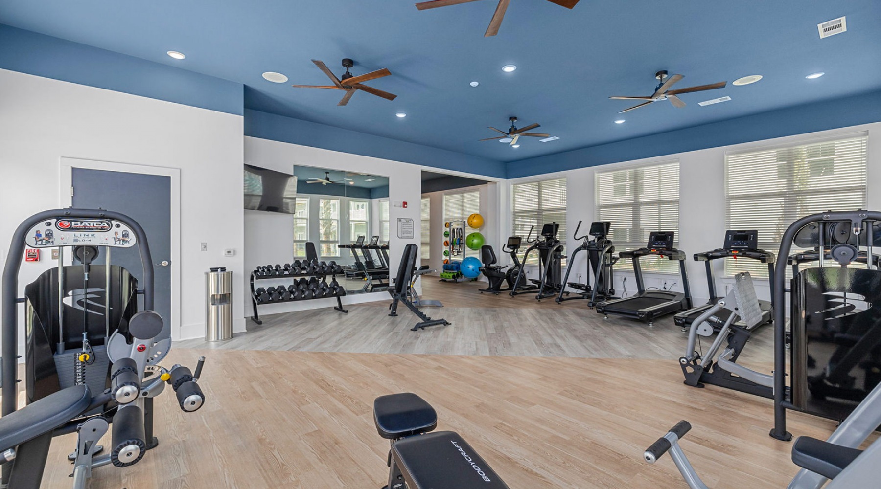fitness center with ample machines